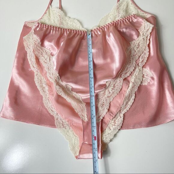 Victoria’s Secret Vintage 80s 90 Gold Label Satin Silky Cami Panty Set S M Retro - Picture 14 of 16